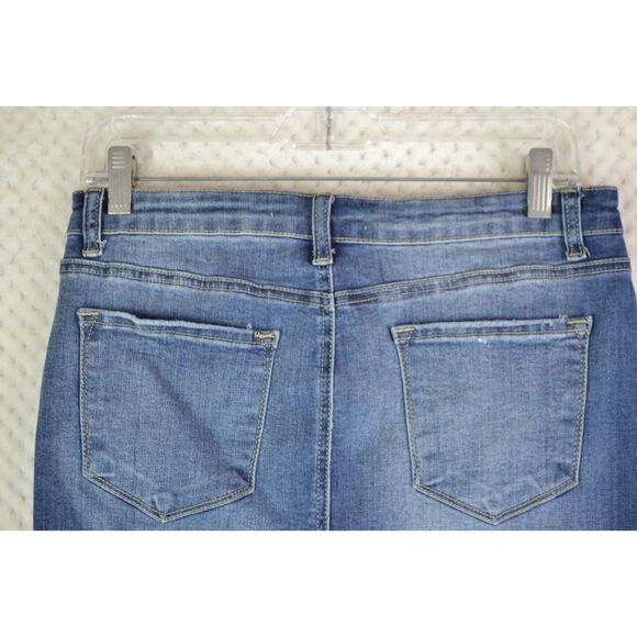 Kancan Women's 7/27 Medium Wash Released Hem Denim Mini Skirt - Picture 11 of 15